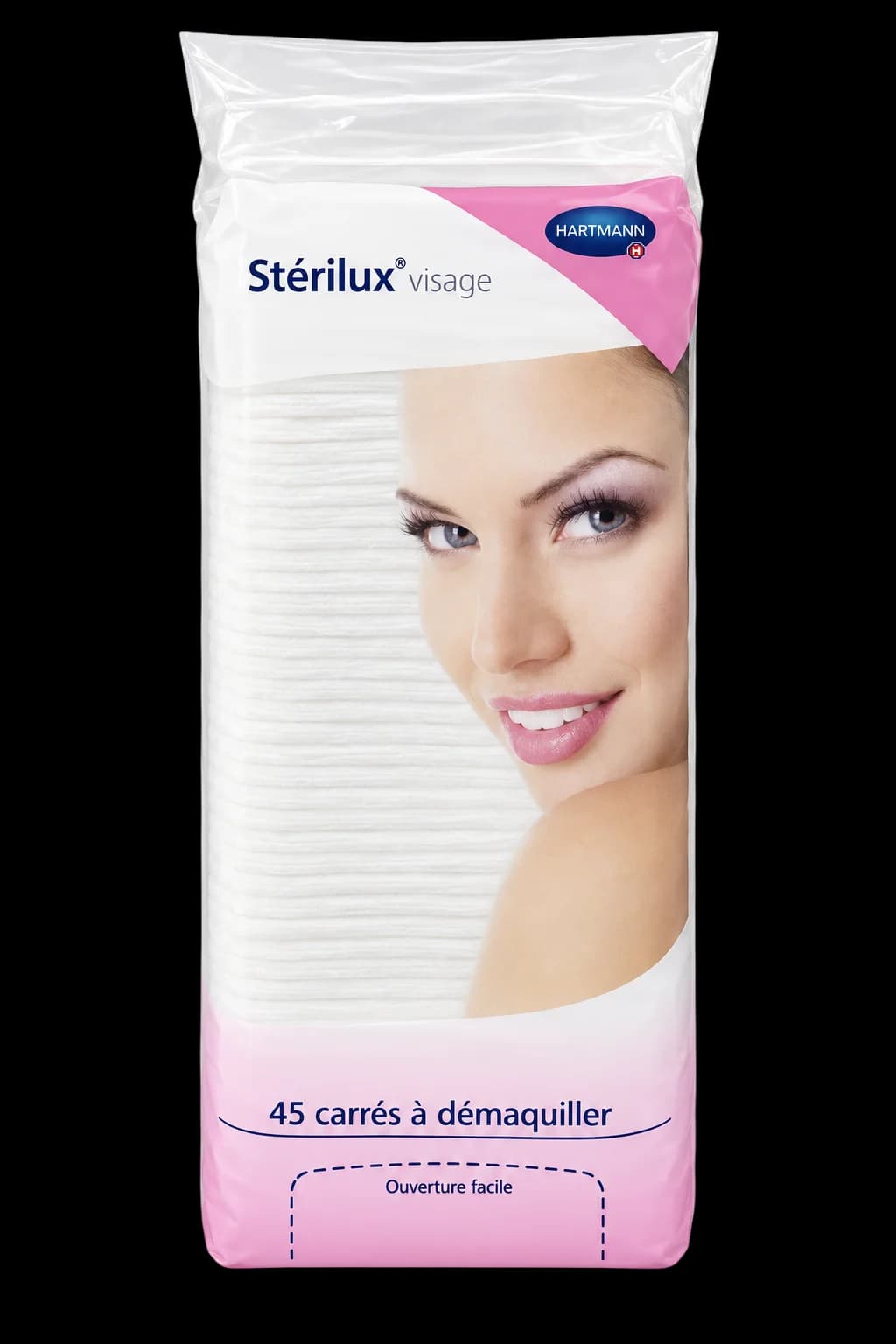 Hartmann Stérilux Visage Carrés à Démaquiller 45 Unités